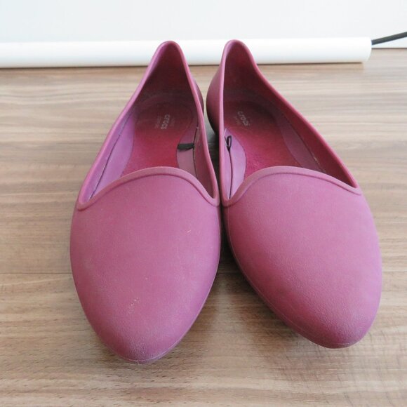 CROCS Eve Ballet Flat in Plum Purple Comfort Travel Waterproof Fall - Size US 9 - Picture 4 of 13